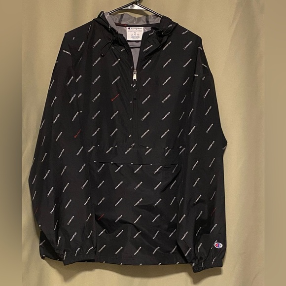 Champion Other - Champion All Over Print Stadium Packable Hooded  Windbreaker Jacket 1/2 Zip XL